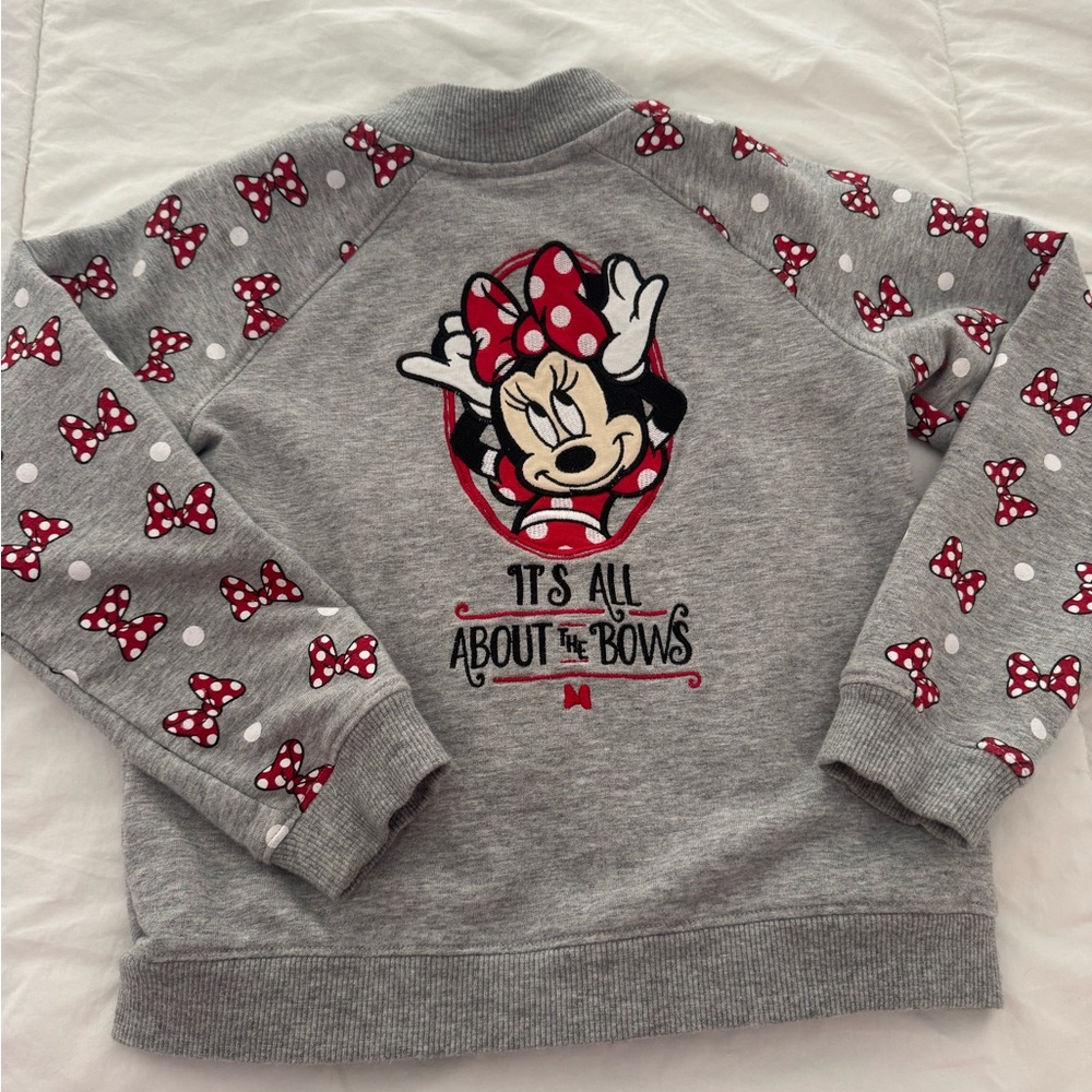 Disney 4T 3 piece set- Minnie Mouse Gray and Red Kids track suit.